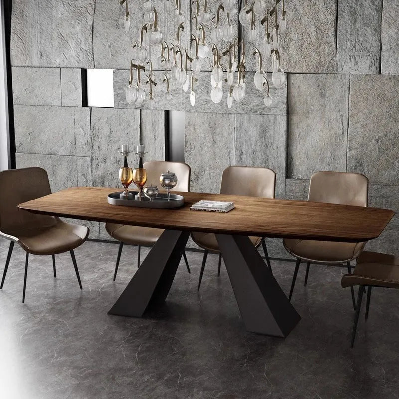 Luxury Wooden Nordic Vintage Living Dining Table