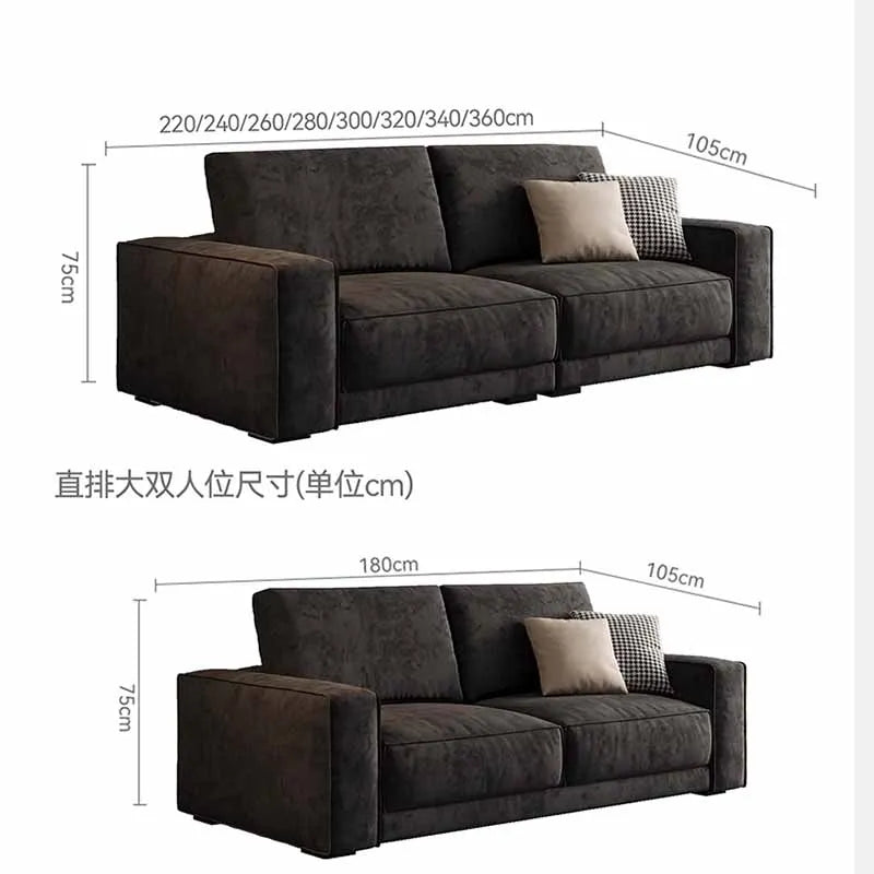 Double Luxury Sofas Minimalist Europe Living Room