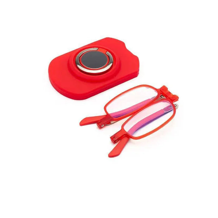 BLUE LIGHT READING GLASSES METAL SQUARE FOLDING GLASSES